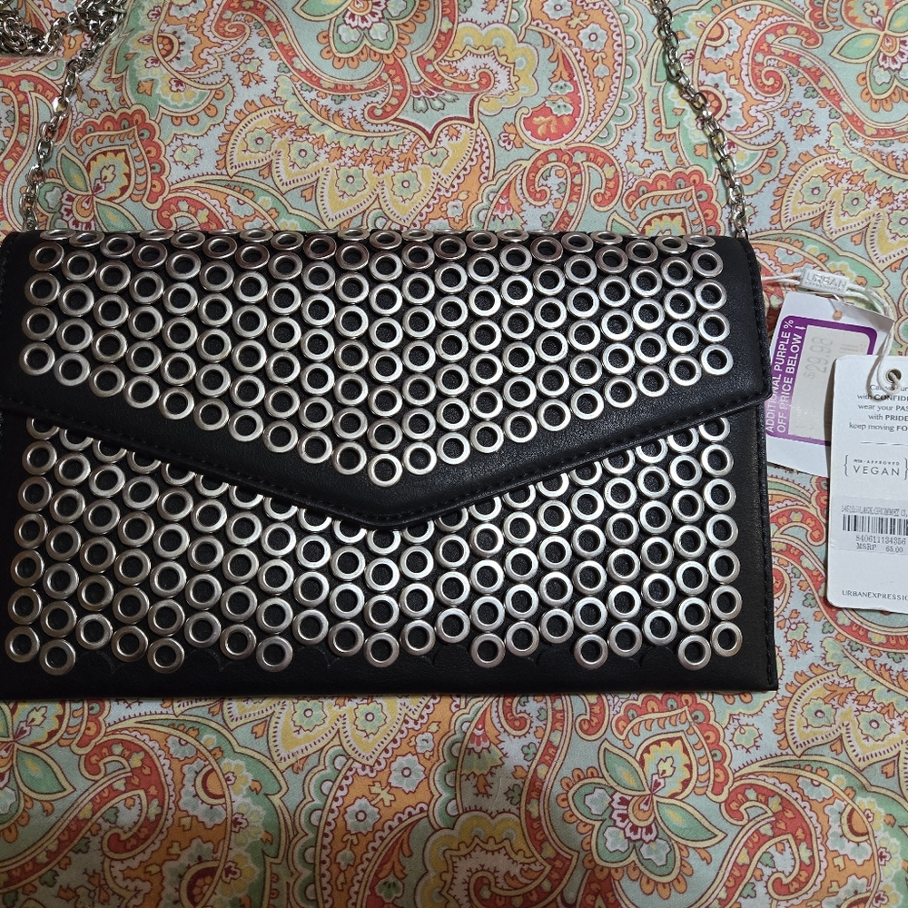Urban Expressions Vegan Black Clutch